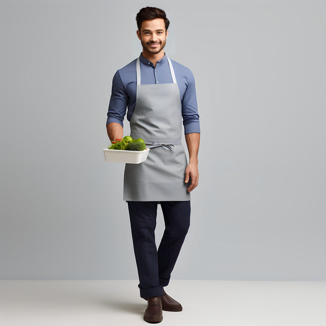 Grey Cotton Apron
