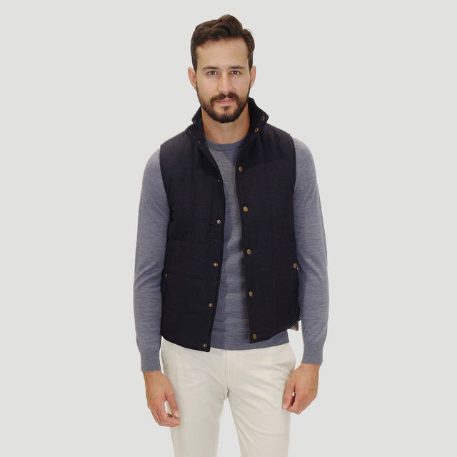 Men's Quilted Wool Vest