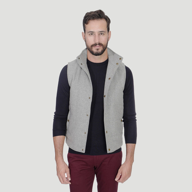 Men's Quilted Wool Vest