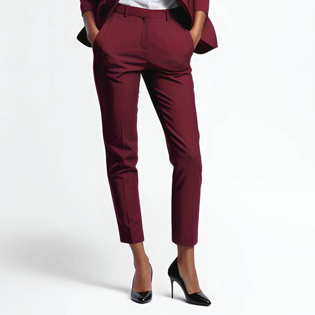 Women's Burgundy Suit Pant